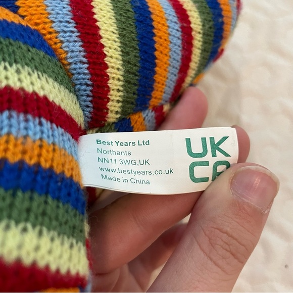 (2) Crochet Style Colorful Dinosaur Plush Toys Long Neck Triceratops Best Years - Picture 13 of 16